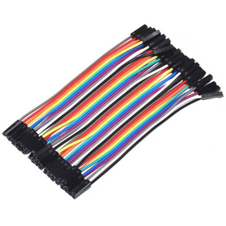40 câbles dupont F/F 10 cm